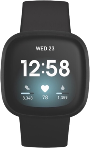Fitbit Versa Activity Tracker Black Black Aluminum, B CeX