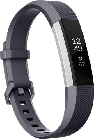Fitbit Alta HR Heart Rate and Fitness Wristband, Blue Gray- Small