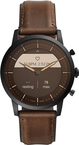Fossil Collider HR FTW7008 Dark Brown/Dark Brown Leather, B