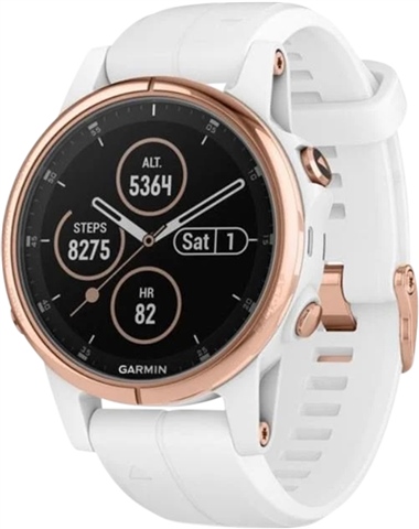 Garmin Fenix 5s Plus Sapphire 42MM Smartwatch Rose Gold White Band B