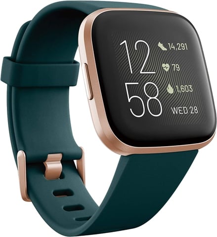 Fitbit Versa Fitness Smartwatch Emerald /Copper Rose, C CeX