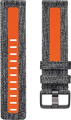 Fitbit Versa Smartwatch Woven Band (Large) Charcoal/Orange, B