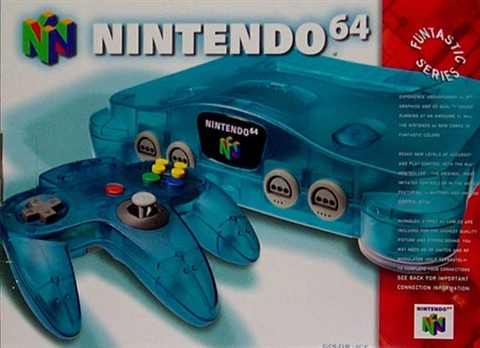 blue nintendo 64 controller