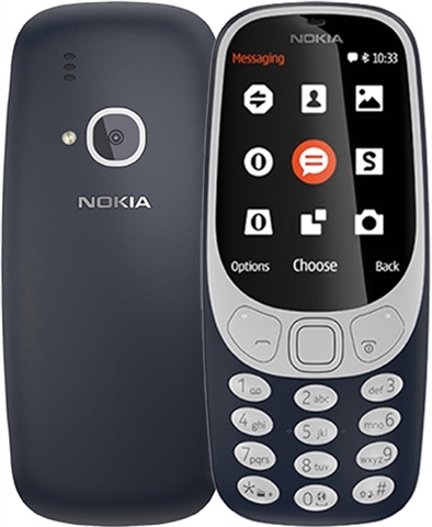 Nokia 3310 Navy blue Unlocked 2G GSM 900/1800 Mobile Phone (with Snake II  Game)